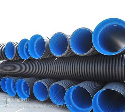 山西忻州天勤200市政工程排水管300雨污水hdpe双壁波纹管400pe污水管SN4SN8国标管